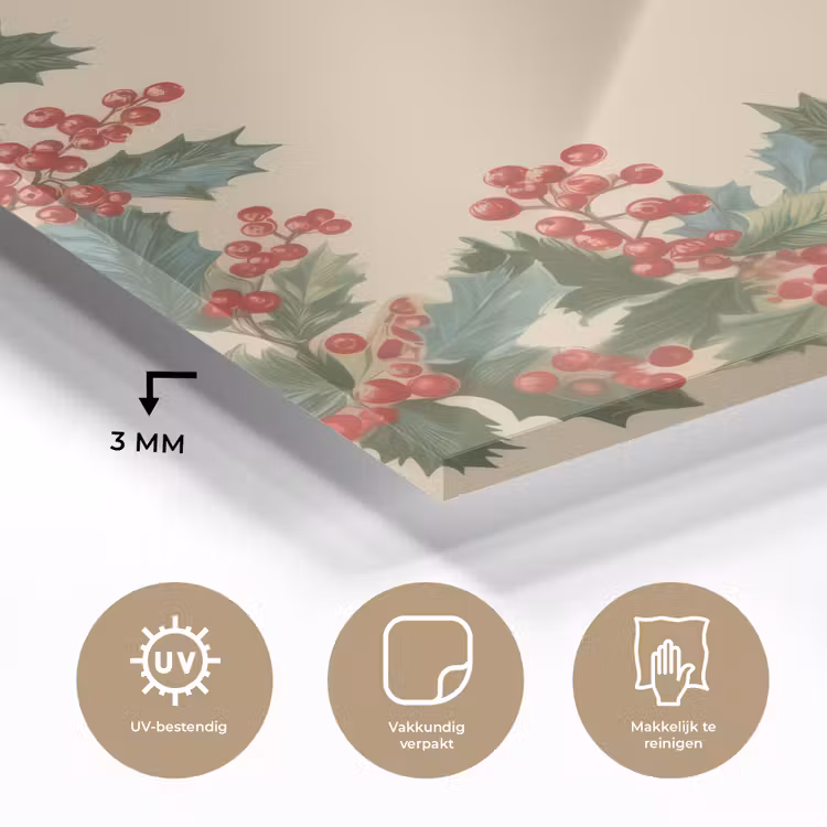 Hulstrand - Bessen - Beige plexiglas 5mm klein -sfeer2