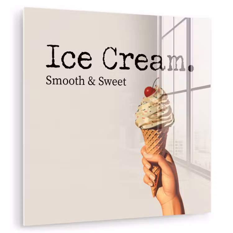 Ice cream - Softijs - Kleurrijk - Kers plexiglas 5mm klein -zzzproduct_nieuw