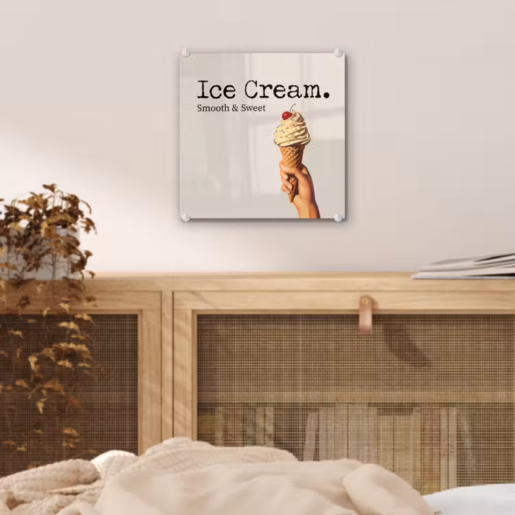 Ice cream - Softijs - Kleurrijk - Kers plexiglas 5mm klein -sfeer4