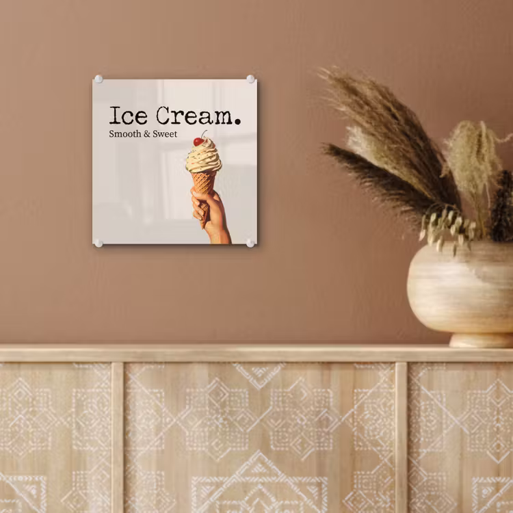 Ice cream - Softijs - Kleurrijk - Kers plexiglas 5mm klein -sfeer5