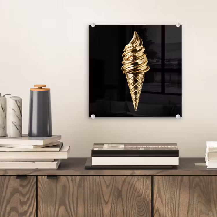 Ijs - Goud - Zwart - Eten plexiglas 5mm klein -sfeer1