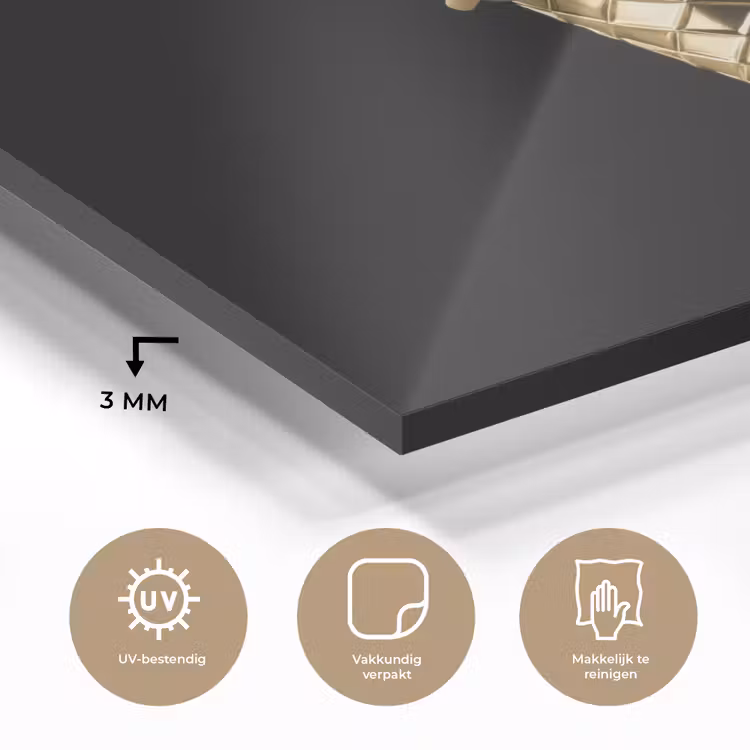 Ijs - Goud - Zwart - Eten plexiglas 5mm klein -sfeer2