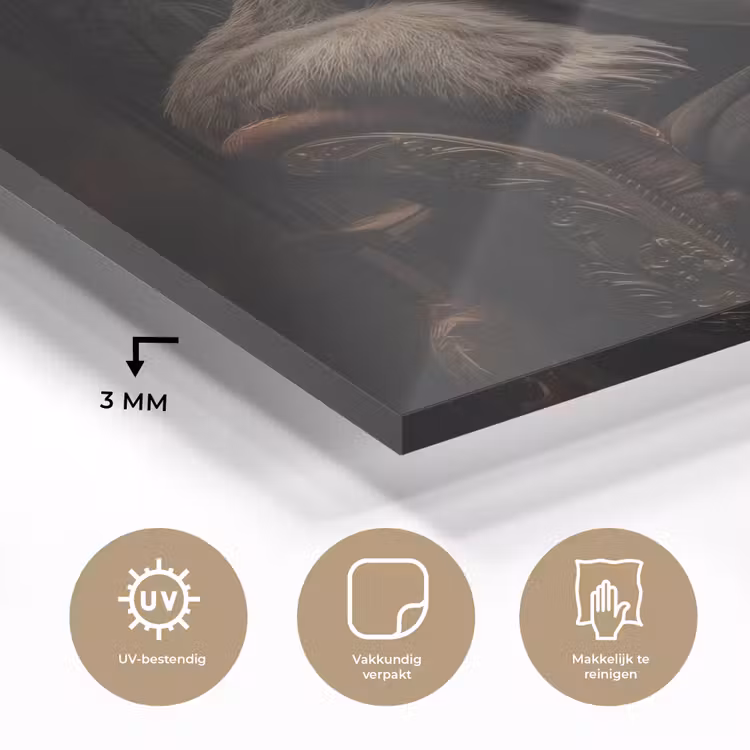 Ijsbeer - Hoed - Bril - Stoel plexiglas 5mm klein -sfeer2