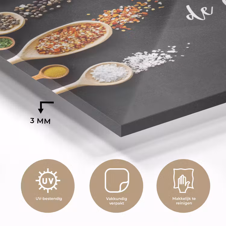 Ik gooi dingen in de pan en duim - Keuken - Quotes - Spreuken - Humor plexiglas 5mm klein -sfeer2