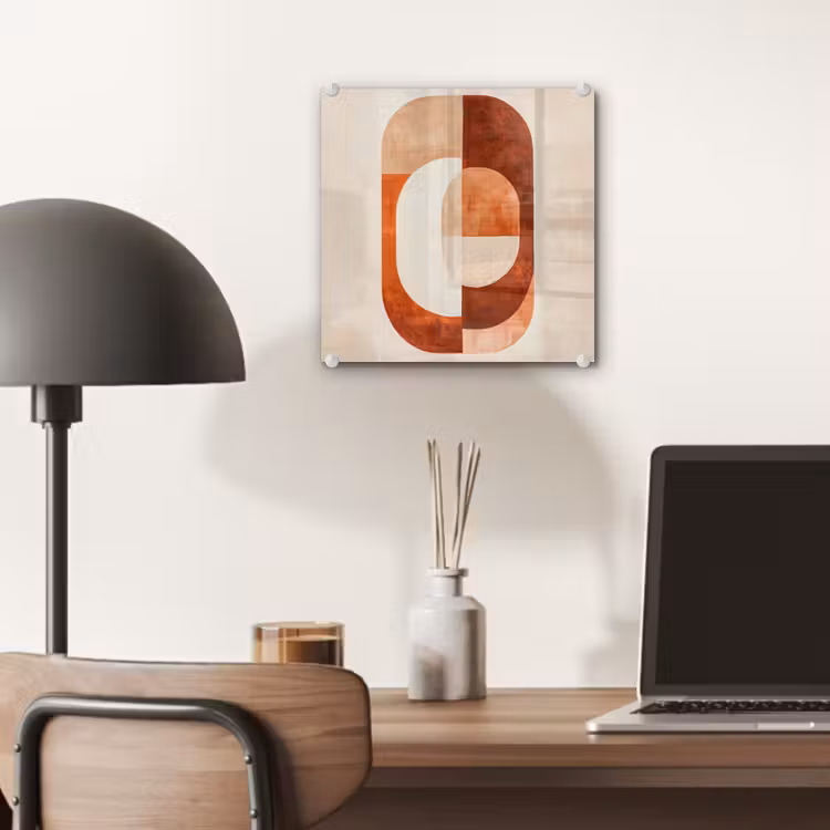 Illustratie - Abstract - Vormen - Rood plexiglas 5mm klein -sfeer6