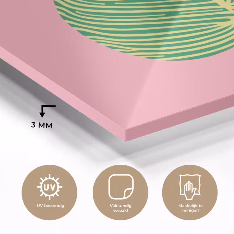 Illustratie - Blad - Minimalistisch - Groen plexiglas 5mm klein -sfeer2