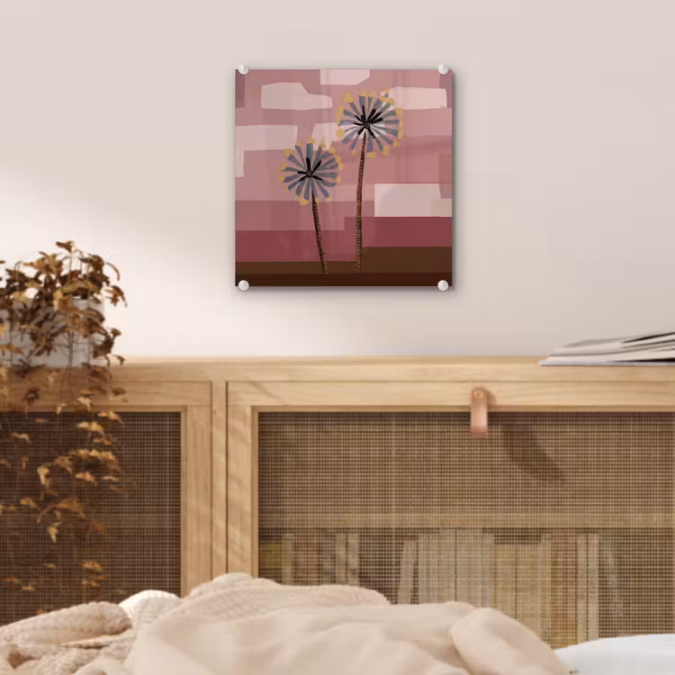 Illustratie - Bloemen - Vlakken - Abstract plexiglas 5mm klein -sfeer4