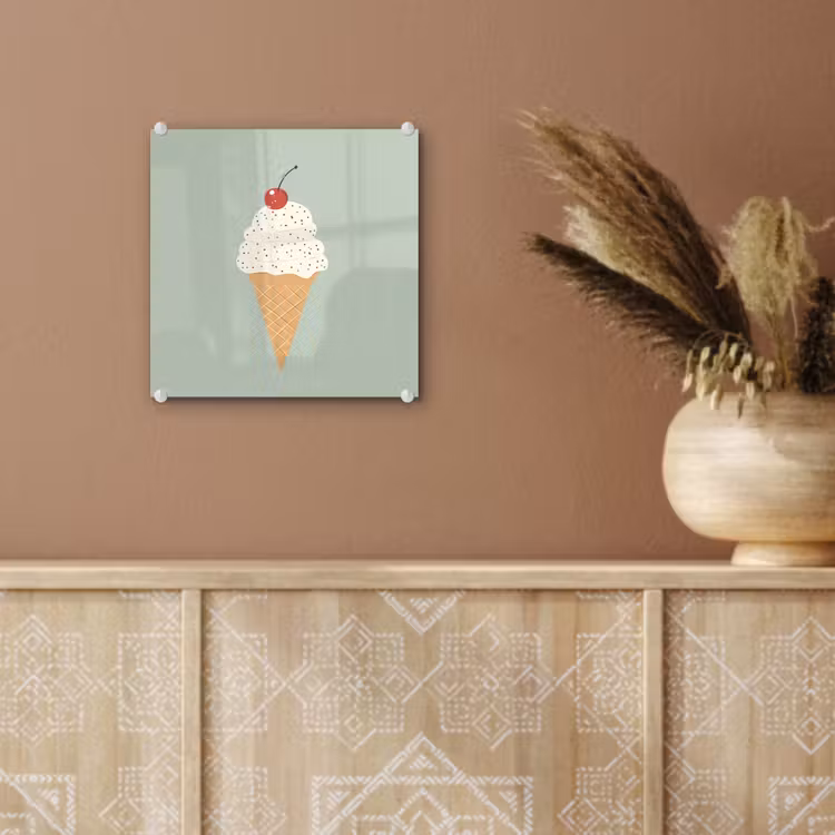 Illustratie - Ijsje - Spikkels - Kers plexiglas 5mm klein -sfeer5