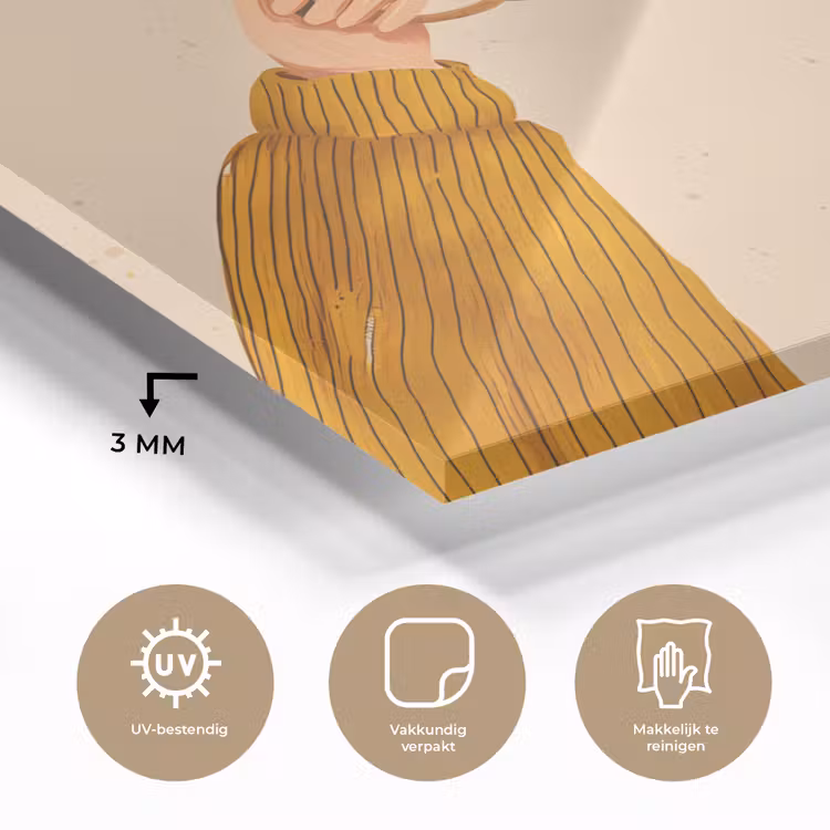 Illustratie - Mokken - Proosten - Bruin plexiglas 5mm klein -sfeer2