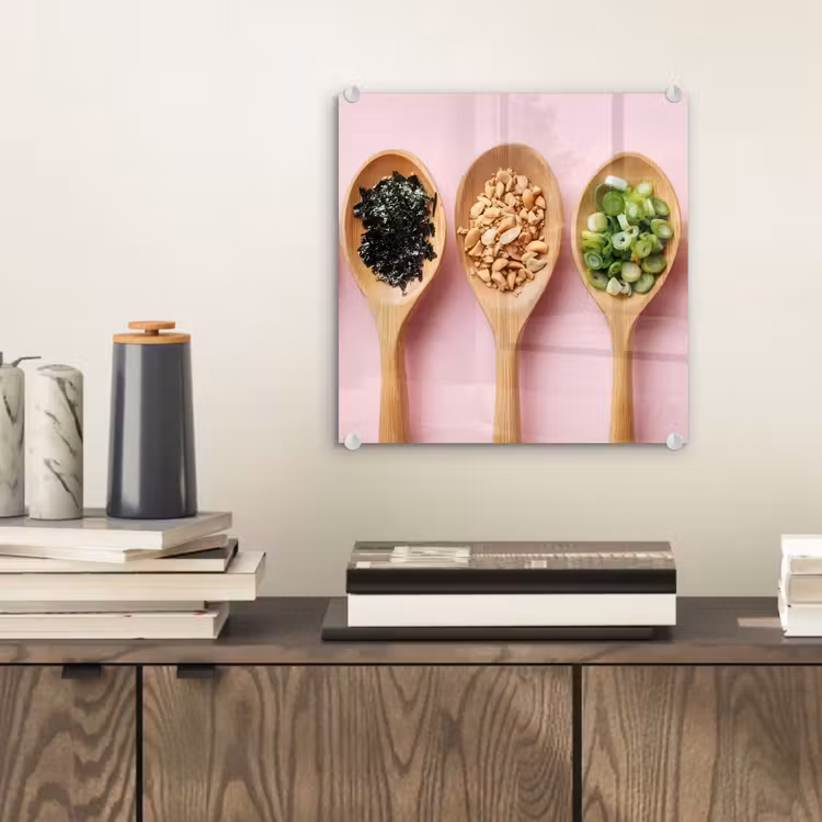 Ingrediënten - Lepels - Hout - Roze plexiglas 5mm klein -sfeer1