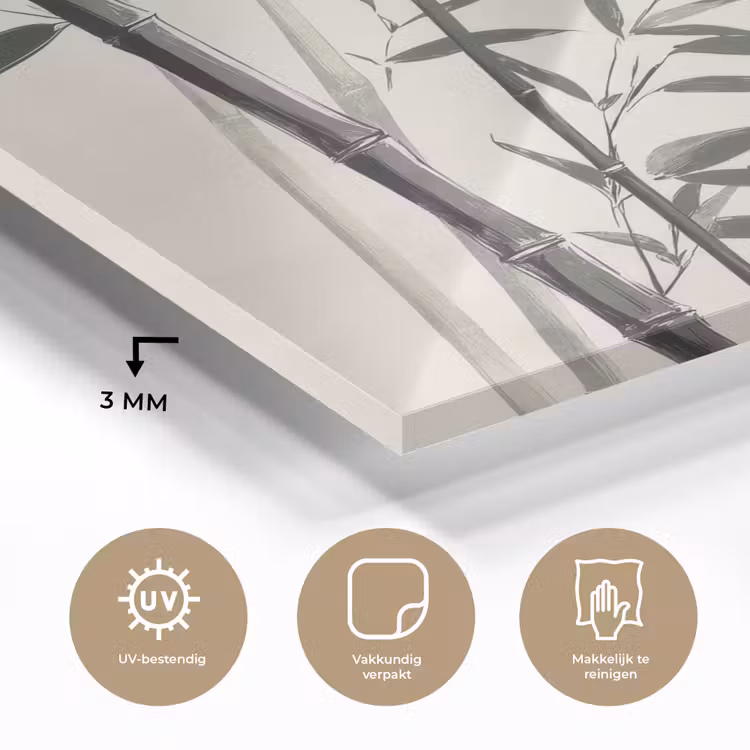 Japandi - Bamboe - Beige plexiglas 5mm klein -sfeer2