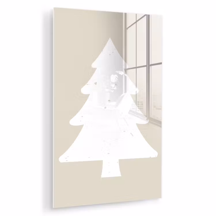 Japandi - Kerstboom - Beige - Kerstversiering plexiglas 5mm klein -zzzproduct_nieuw