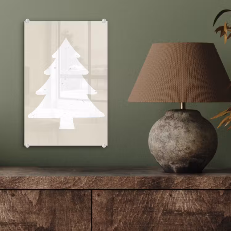 Japandi - Kerstboom - Beige - Kerstversiering plexiglas 5mm klein -sfeer3