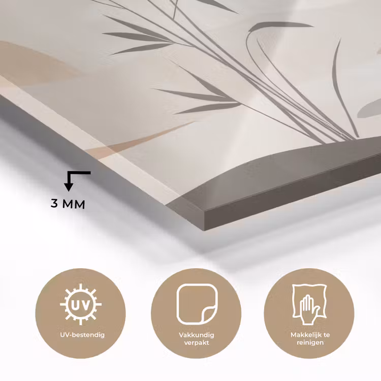 Japandi - Landschap - Beige plexiglas 5mm klein -sfeer2