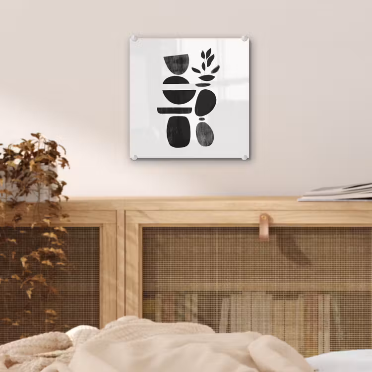 Japandi - Zwart - Abstract plexiglas 5mm klein -sfeer4
