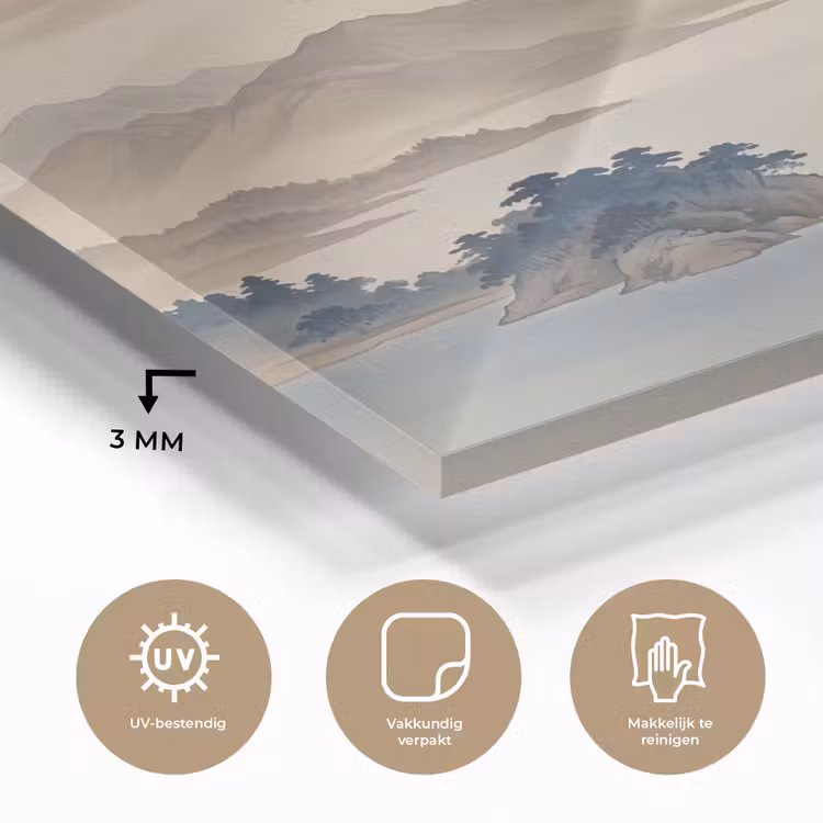 Japans - Landschap - Beige plexiglas 5mm klein -sfeer2