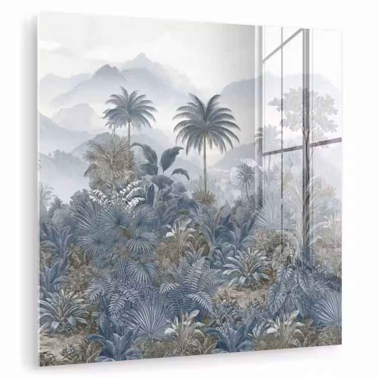 Jungle - Landschap - Blauw plexiglas 5mm klein -zzzproduct_nieuw