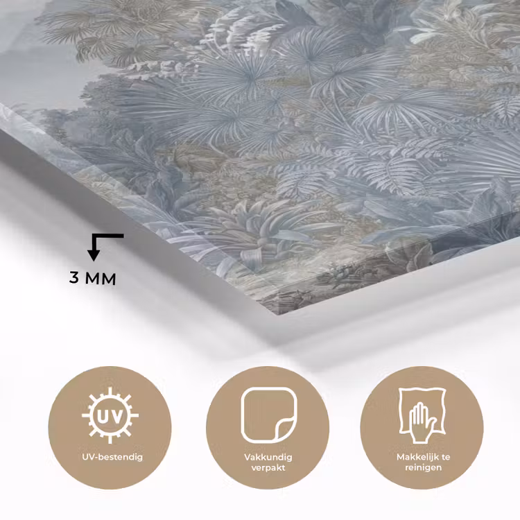 Jungle - Landschap - Blauw plexiglas 5mm klein -sfeer2