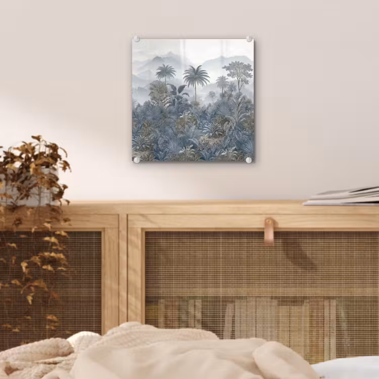Jungle - Landschap - Blauw plexiglas 5mm klein -sfeer4