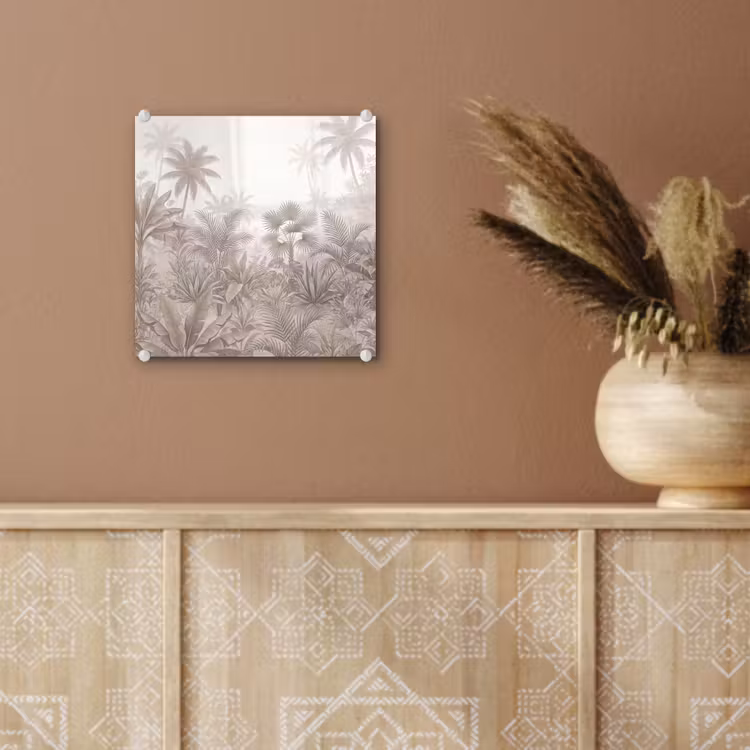Jungle - Tropisch - Natuur -Vintage - Beige plexiglas 5mm klein -sfeer5