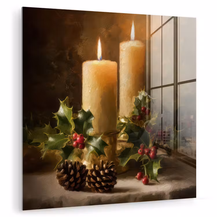 Kaarslicht - Kerst - Veelkleurig plexiglas 5mm klein -zzzproduct_nieuw