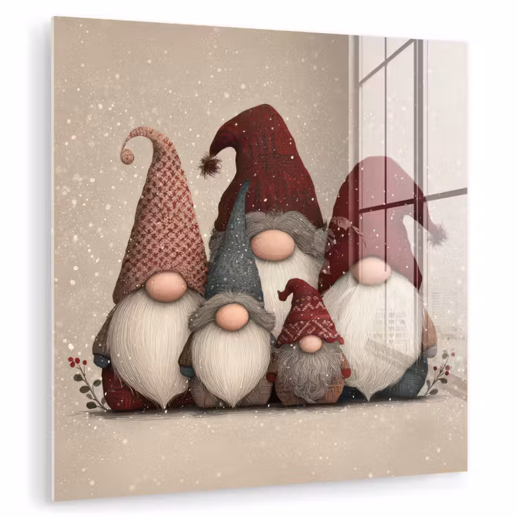 Kabouters - Kerst - Sneeuw - Puntmutsen plexiglas 5mm klein -zzzproduct_nieuw