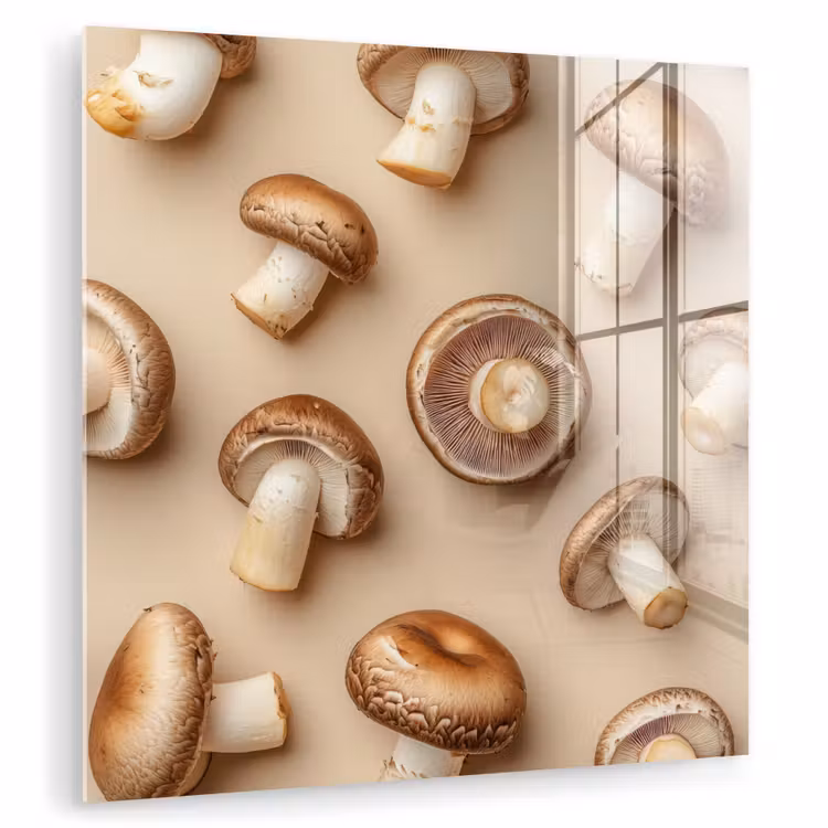 Kastanje Champignons - Beige plexiglas 5mm klein -zzzproduct_nieuw