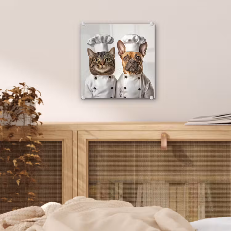 Kat - Hond - Kokskleding plexiglas 5mm klein -sfeer4