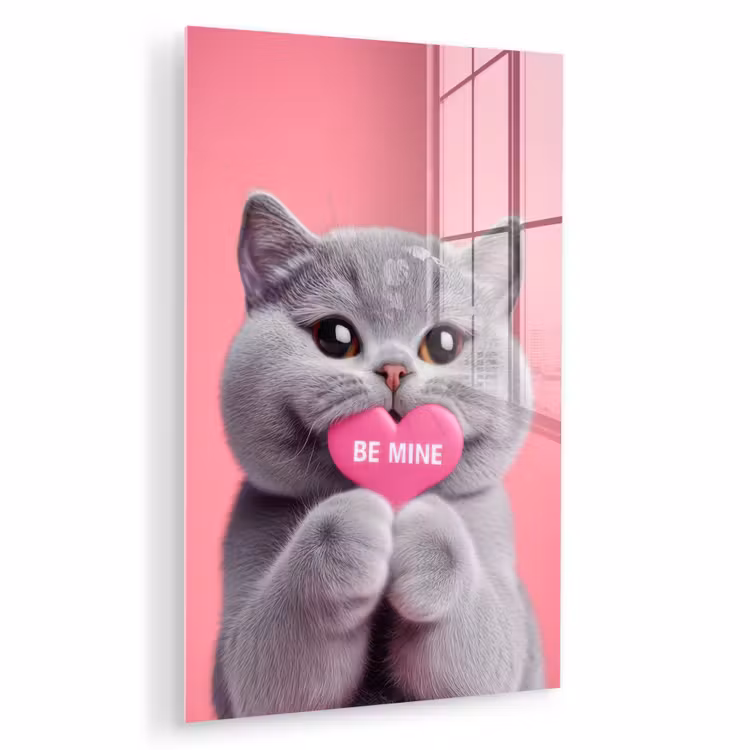 Kat - Valentijn - Roze - Liefde plexiglas 5mm klein -zzzproduct_nieuw