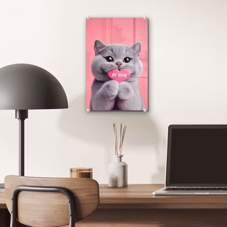 Kat - Valentijn - Roze - Liefde plexiglas 5mm klein -sfeer6