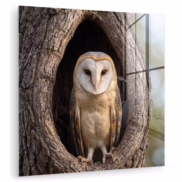 Kerkuil - Boom - Natuur - Bruin plexiglas 5mm klein -zzzproduct_nieuw
