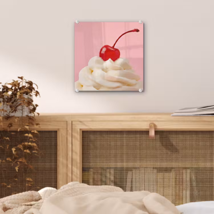 Kers - Slagroom - Roze plexiglas 5mm klein -sfeer4