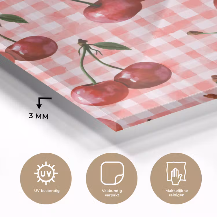 Kersen - Blokken - Rood plexiglas 5mm klein 11 -sfeer2