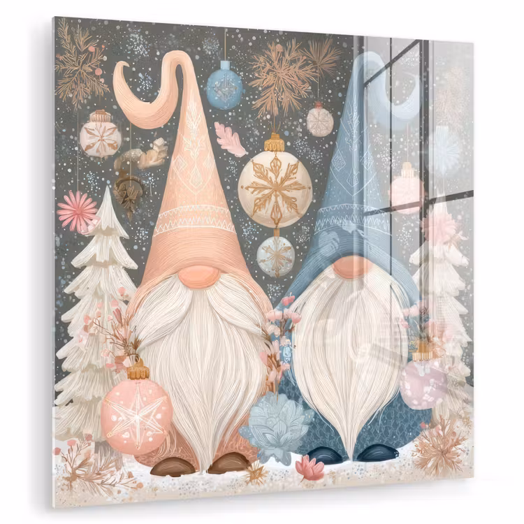 Kerst - Gnomen - Pastel plexiglas 5mm klein -zzzproduct_nieuw