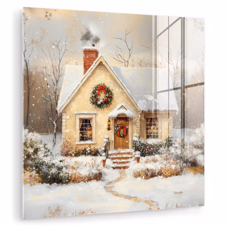 Kerst - Huis - Winter - Sneeuw plexiglas 5mm klein -zzzproduct_nieuw