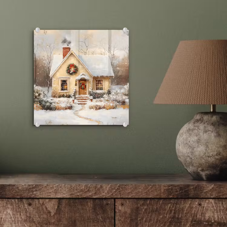 Kerst - Huis - Winter - Sneeuw plexiglas 5mm klein -sfeer3