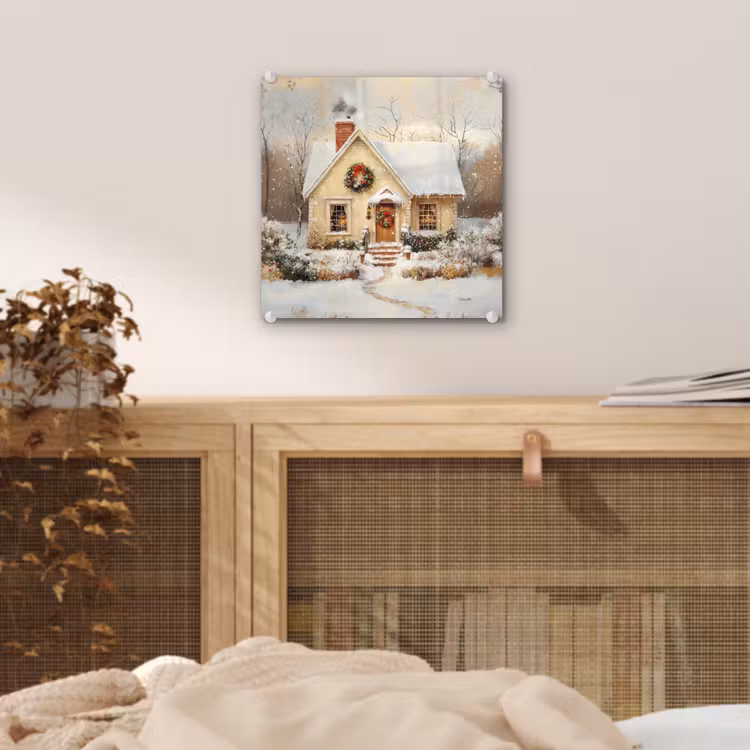 Kerst - Huis - Winter - Sneeuw plexiglas 5mm klein -sfeer4