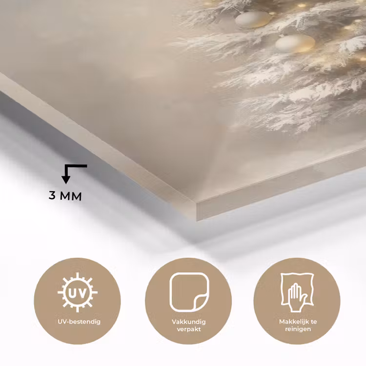 Kerst - kerstboom - Sneeuw - Art plexiglas 5mm klein -sfeer2