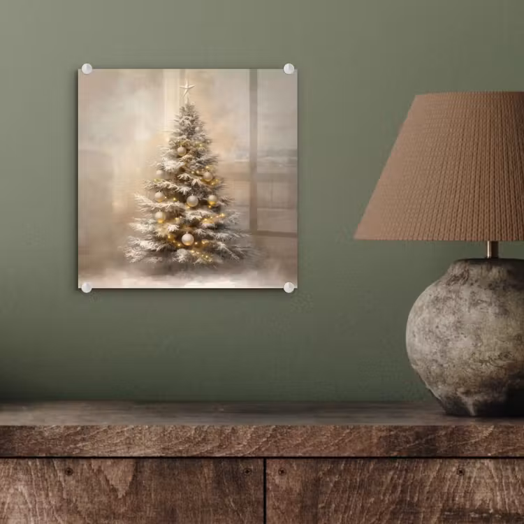 Kerst - kerstboom - Sneeuw - Art plexiglas 5mm klein -sfeer3