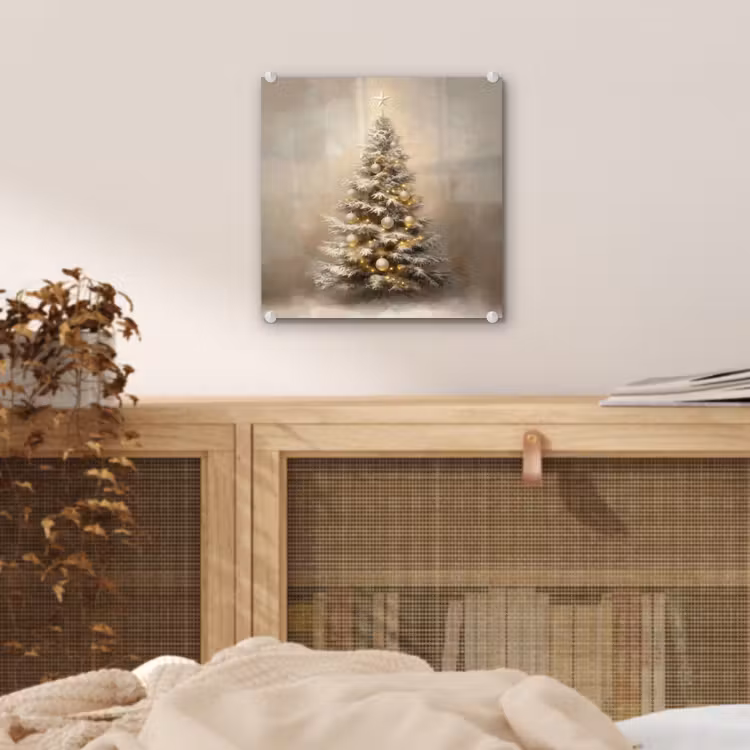 Kerst - kerstboom - Sneeuw - Art plexiglas 5mm klein -sfeer4