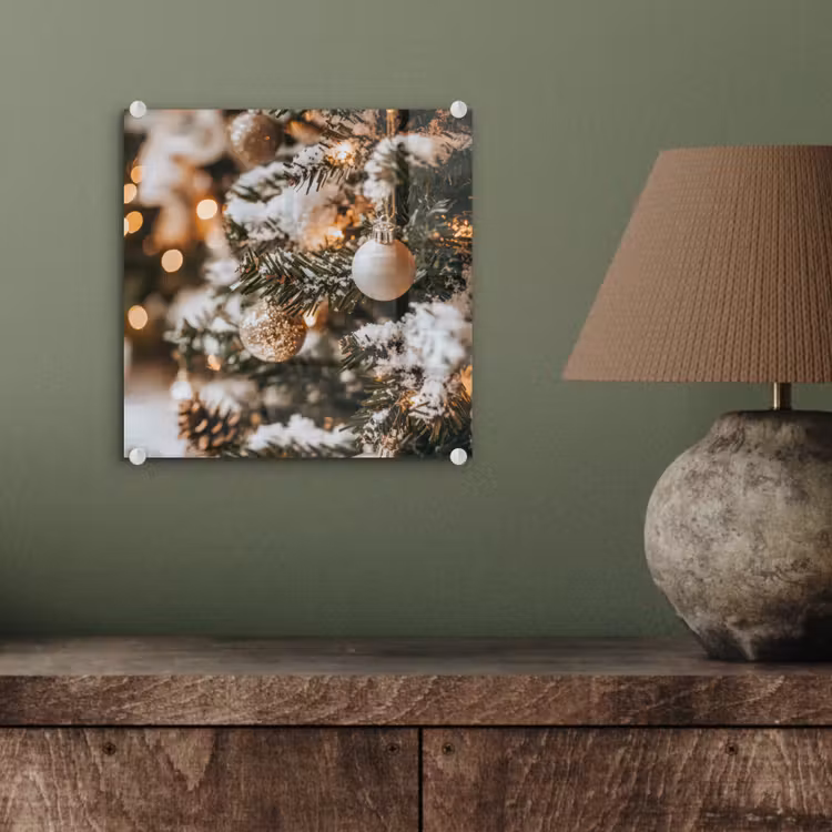 Kerst - Kerstboom - Winter - Binnen - Sneeuw plexiglas 5mm klein -sfeer3