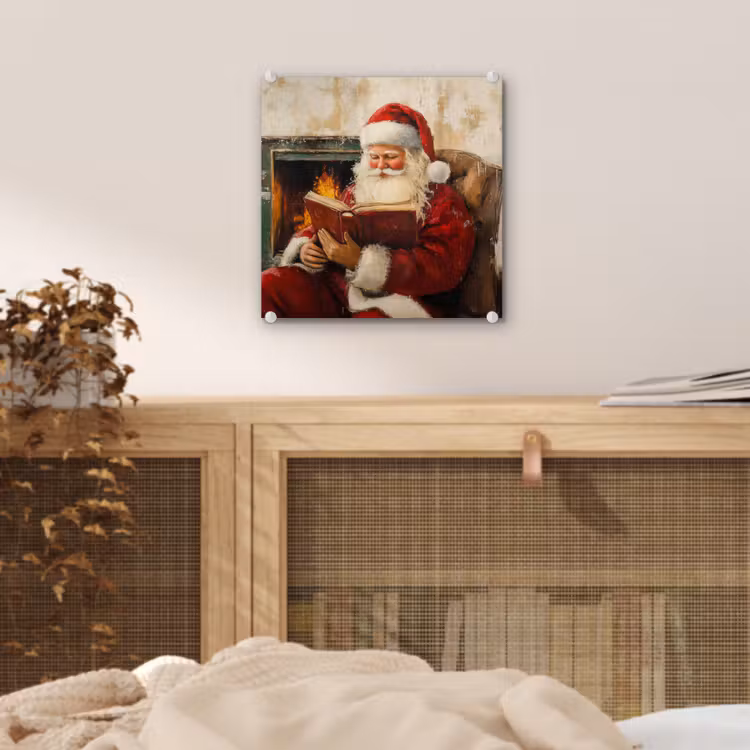 Kerst - Kerstman - Winter - Open Haard plexiglas 5mm klein -sfeer4