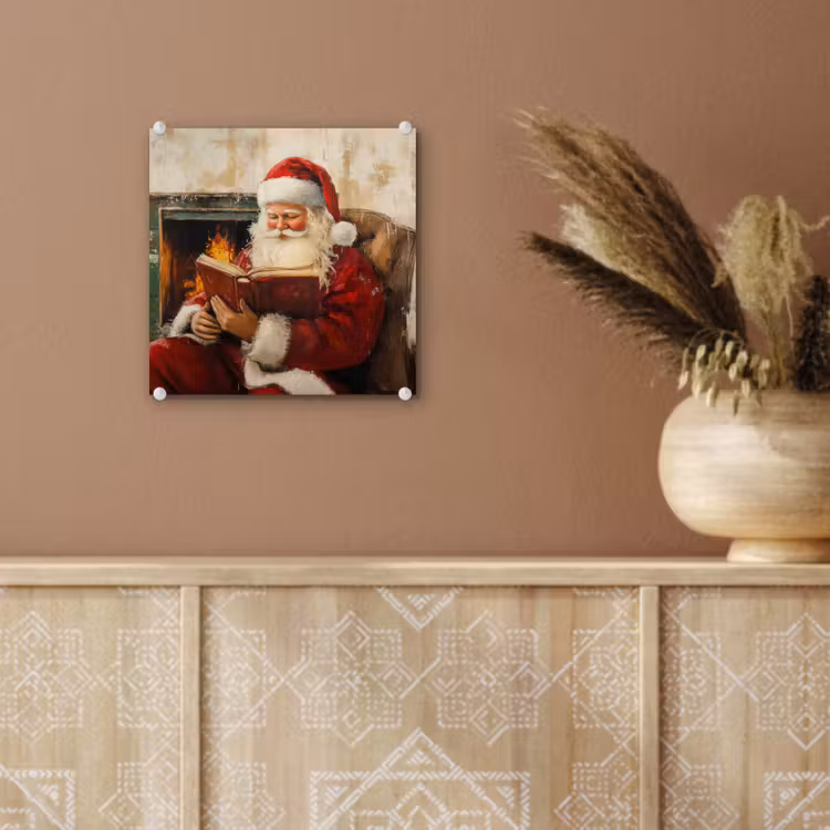 Kerst - Kerstman - Winter - Open Haard plexiglas 5mm klein -sfeer5