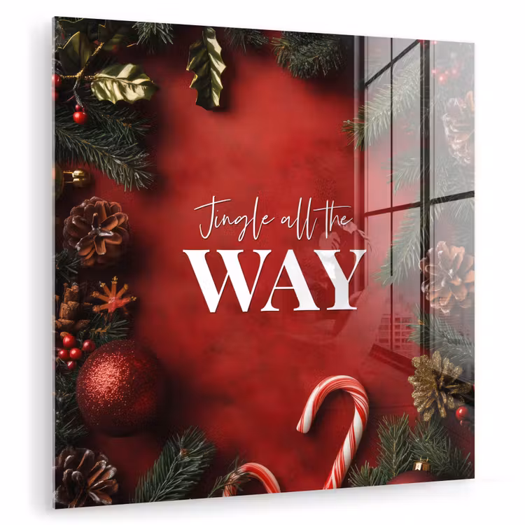 Kerst - Quote - Rood - Kerstballen plexiglas 5mm klein -zzzproduct_nieuw