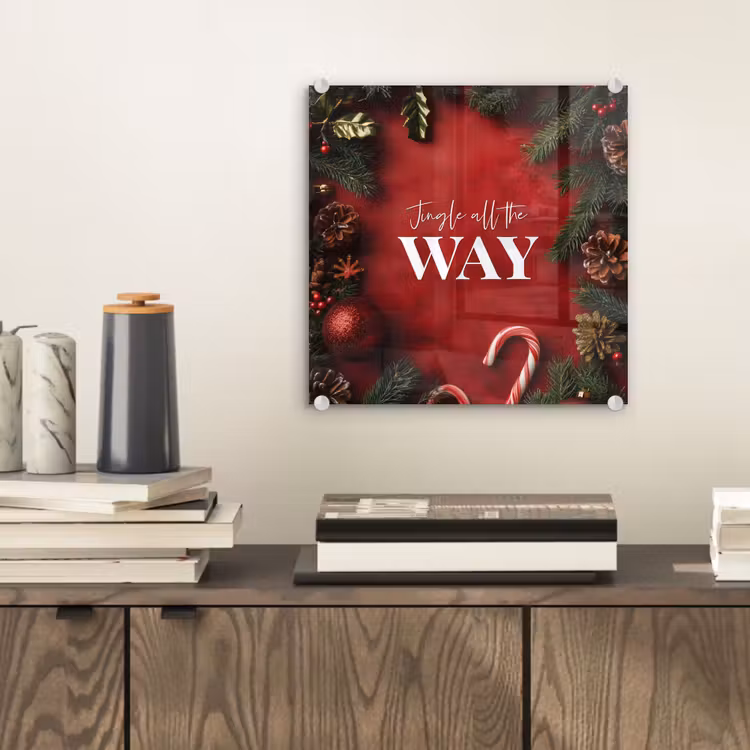 Kerst - Quote - Rood - Kerstballen plexiglas 5mm klein -sfeer1