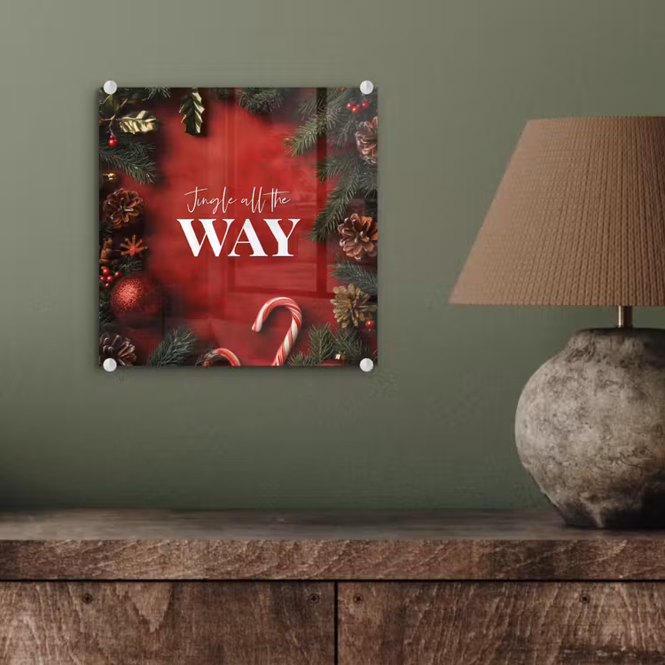 Kerst - Quote - Rood - Kerstballen plexiglas 5mm klein -sfeer3