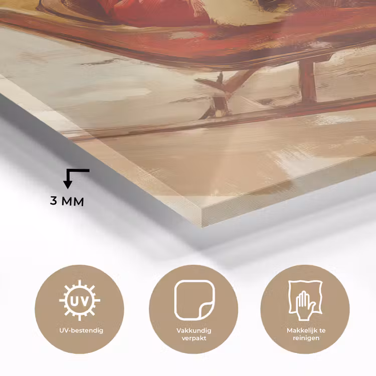 Kerst - Slee - Kerstman plexiglas 5mm klein -sfeer2