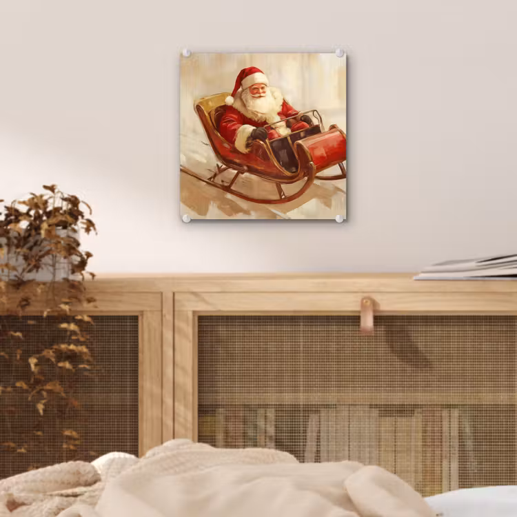 Kerst - Slee - Kerstman plexiglas 5mm klein -sfeer4