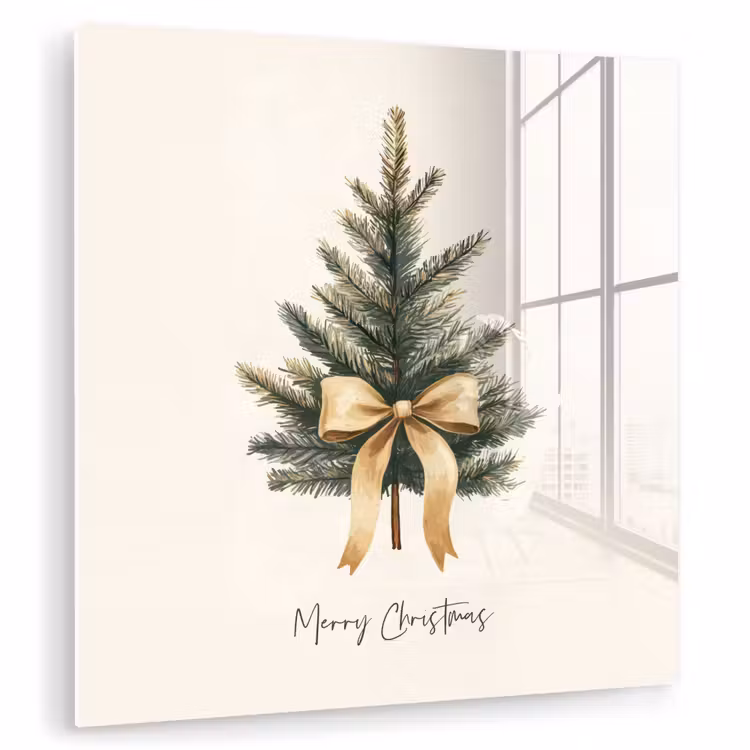 Kerstboom - Kerst - Merry Christmas - Beige plexiglas 5mm klein -zzzproduct_nieuw