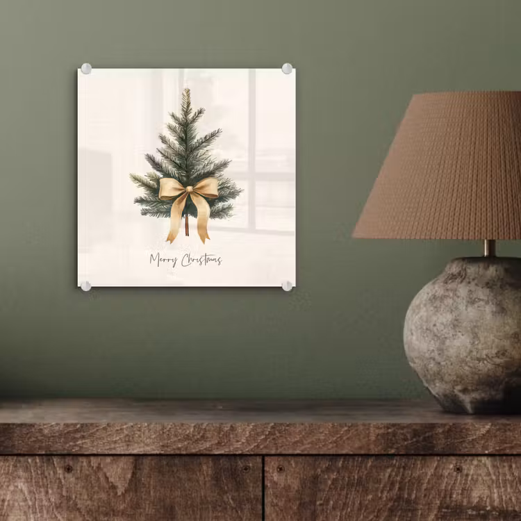 Kerstboom - Kerst - Merry Christmas - Beige plexiglas 5mm klein -sfeer3
